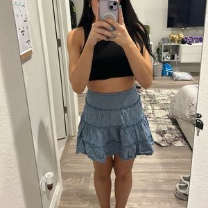 Blue “denim” skirt